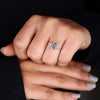 3.50 MM Round Cut Colorless Open Circle Valentine's Day Gift Pendant