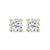 Modern Majesty: 4-Prong Lab Grown Diamond Gold Stud Earrings