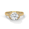 Hidden Halo Solitaire Lab Grown Diamond Gold Ring