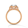 Hidden Halo Solitaire Lab Grown Diamond Gold Ring