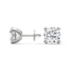 Modern Majesty: 4-Prong Lab Grown Diamond Gold Stud Earrings