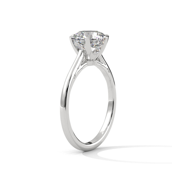 “Nova Ring—round brilliant diamond sparkle, secure six-prong solitaire elegance, and timeless white-gold beauty crafted to symbolize enduring love and radiant sophistication.”