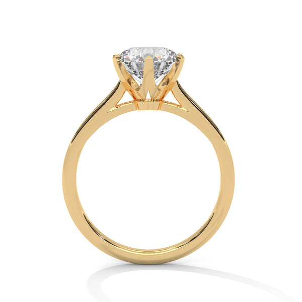 “Nova Ring—round brilliant diamond sparkle, secure six-prong solitaire elegance, and timeless white-gold beauty crafted to symbolize enduring love and radiant sophistication.”