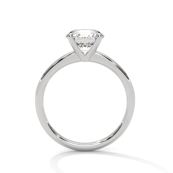 “Celeste Ring—round brilliant diamond sparkle, secure six-prong solitaire elegance, and timeless white-gold beauty crafted to symbolize enduring love and classic sophistication.”