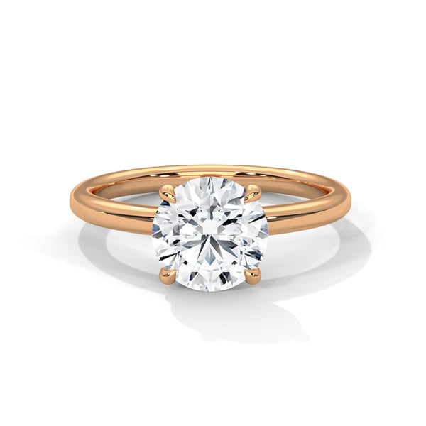 “Celeste Ring—round brilliant diamond sparkle, secure six-prong solitaire elegance, and timeless white-gold beauty crafted to symbolize enduring love and classic sophistication.”