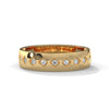 “A bold gold diamond band featuring intricate geometric detailing and sparkling brilliance, crafted for timeless elegance and standout everyday luxury.”.