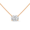 Pure Brilliance Round Lab Grown Diamond Gold Pendant Chain