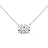 Pure Brilliance Round Lab Grown Diamond Gold Pendant Chain