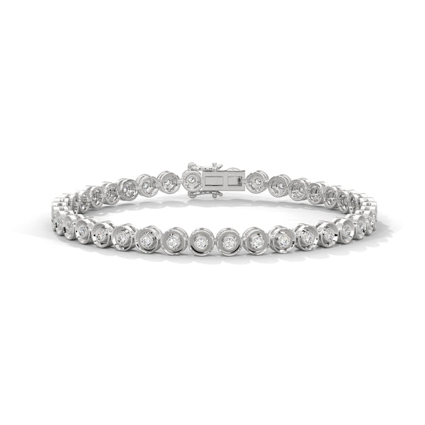 This striking fashion bracelet features 46 marquise-shaped diamonds, totaling 11.42 carats. Its 7-inch length ensures a perfect fit, offering a luxurious and contemporary touch to any look.