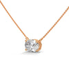 Pure Brilliance Round Lab Grown Diamond Gold Pendant Chain