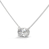 Pure Brilliance Round Lab Grown Diamond Gold Pendant Chain