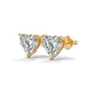 Heart-Shaped Lab Grown Diamond Gold Earrings