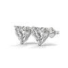 Heart-Shaped Lab Grown Diamond Gold Earrings