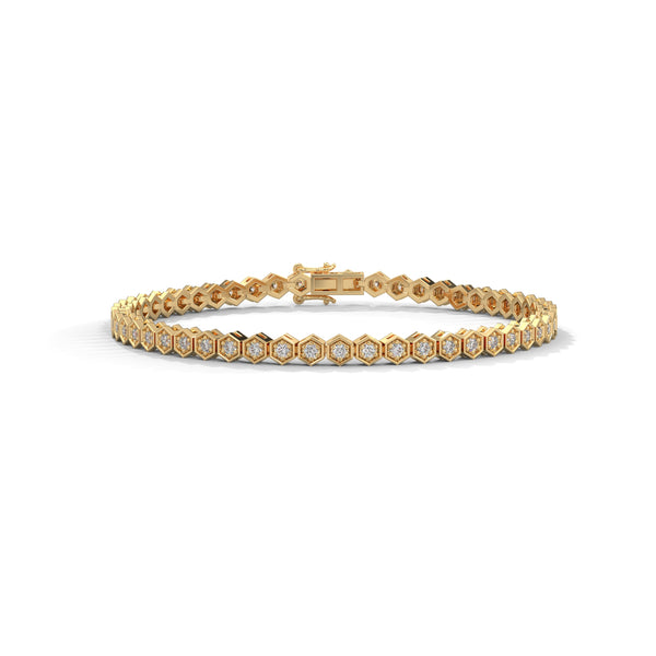 A luxurious fashion bracelet featuring 56 marquise-shaped diamonds, totaling 17.80 carats. With a 7-inch length, it combines striking brilliance with an elegant design, perfect for making a statement.