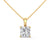 Princess Cut Lab Grown Diamond Gold Pendant Chain