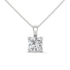 Princess Cut Lab Grown Diamond Gold Pendant Chain