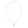 Princess Cut Lab Grown Diamond Gold Pendant Chain
