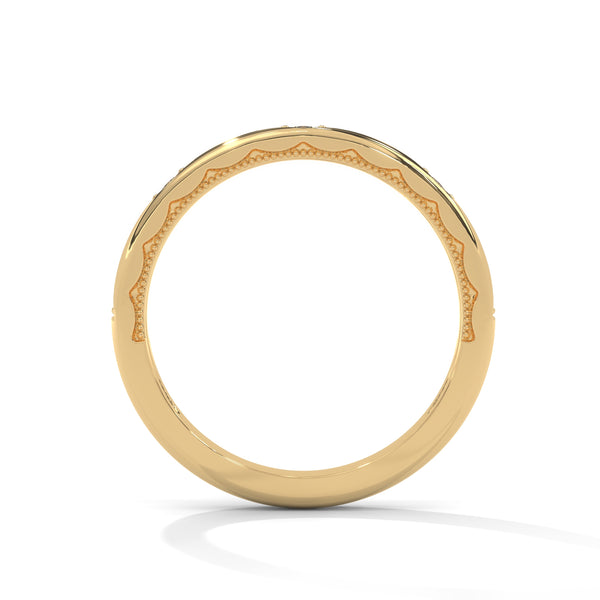 “Elegant gold diamond band crafted with flowing wave design, offering timeless beauty, refined sparkle, and premium craftsmanship for everyday luxury style.”