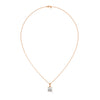 Princess Cut Lab Grown Diamond Gold Pendant Chain