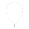 Princess Cut Lab Grown Diamond Gold Pendant Chain