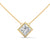 Modern Grace Princess Cut Lab Grown Diamond Gold Pendant Chain