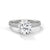 Round Cut Pave Lab Grown Diamond Gold Ring
