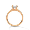 Round Cut Pave Lab Grown Diamond Gold Ring