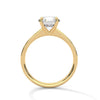 Round Cut Pave Lab Grown Diamond Gold Ring
