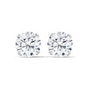 Six-Prong Lab Grown Round Diamond Gold Stud Earrings