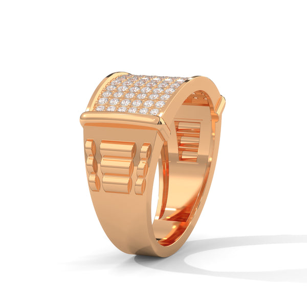 “Experience bold luxury with this pavé diamond men’s gold ring, crafted for timeless style, premium brilliance, and unmatched statement elegance.”