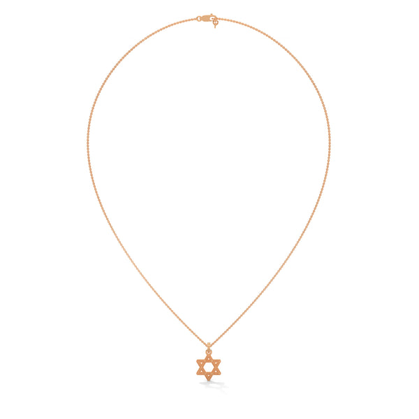 Celestial Shine: Star Shaped Lab Grown Diamond Gold Pendant Chain