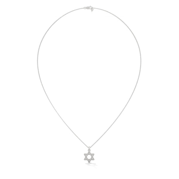 Celestial Shine: Star Shaped Lab Grown Diamond Gold Pendant Chain