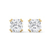 Cushion Cut Lab Grown Diamond Gold Stud Earrings