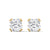 Cushion Cut Lab Grown Diamond Gold Stud Earrings
