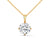Eternal Brilliance Round Lab Grown Diamond Gold Pendant Chain