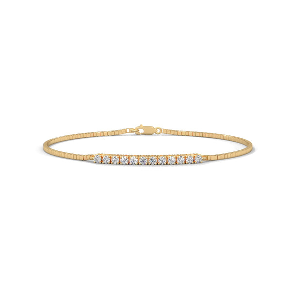 A dazzling 7-inch fashion bracelet featuring 68 diamonds in a mix of shapes, totaling 4.52 carats—an elegant expression of modern luxury.