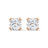 Cushion Cut Lab Grown Diamond Gold Stud Earrings
