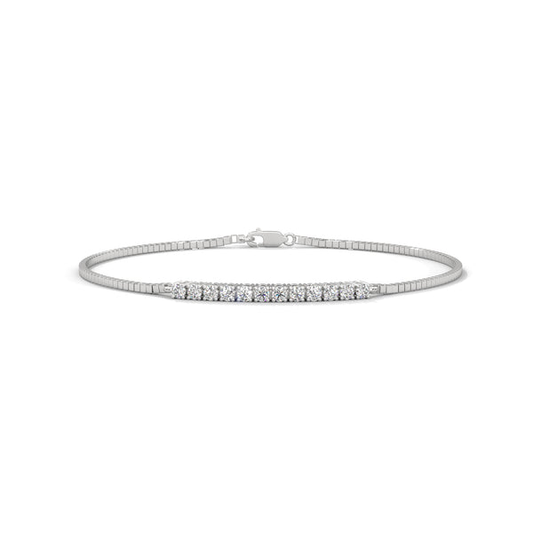 A dazzling 7-inch fashion bracelet featuring 68 diamonds in a mix of shapes, totaling 4.52 carats—an elegant expression of modern luxury.