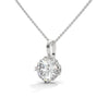 Eternal Brilliance Round Lab Grown Diamond Gold Pendant Chain