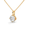 Eternal Brilliance Round Lab Grown Diamond Gold Pendant Chain