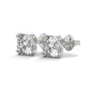 Cushion Cut Lab Grown Diamond Gold Stud Earrings