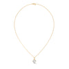 Eternal Brilliance Round Lab Grown Diamond Gold Pendant Chain