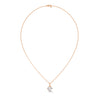 Eternal Brilliance Round Lab Grown Diamond Gold Pendant Chain