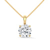 Pure Radiance Round Lab Grown Diamond Gold Pendant Chain