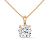 Pure Radiance Round Lab Grown Diamond Gold Pendant Chain