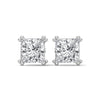 Cushion Cut Lab Grown Diamond Gold Stud Earrings