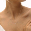 Timeless Sparkle Round Lab Grown Diamond Gold Pendant Chain
