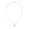 Timeless Sparkle Round Lab Grown Diamond Gold Pendant Chain