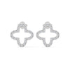 Radiant Clover Lab Grown Diamond Gold Stud Earrings