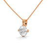 Radiant Allure Oval Lab Grown Diamond Gold Pendant Chain
